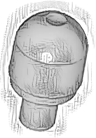 Bar with Light Bulb Cover (Bionicle Barraki Eye)