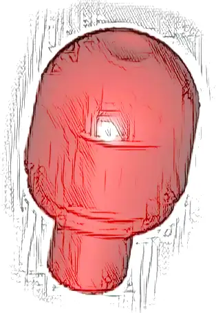 Bar with Light Bulb Cover (Bionicle Barraki Eye)