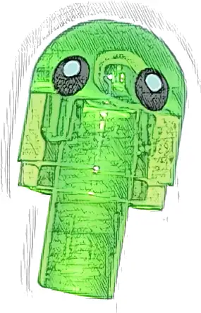 Bar with Light Cover (Bulb) / Bionicle Barraki Eye with Black Eyes and White Pupils Pattern (Z-Blob)
