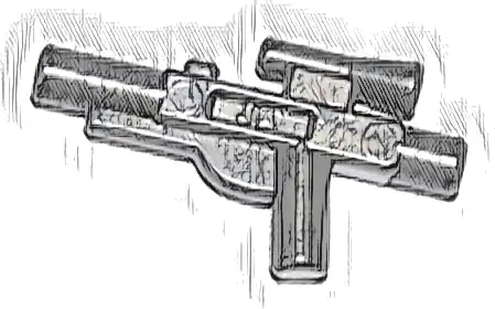 Minifigure, Weapon Gun, Blaster SW Standard