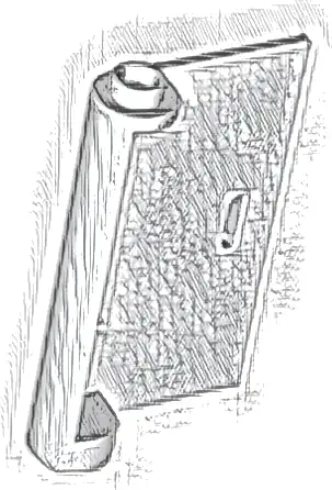 Door 1 x 3 x 4 Right - Open Between Top and Bottom Hinge