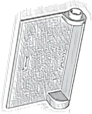 Door 1 x 3 x 4 Left - Open Between Top and Bottom Hinge