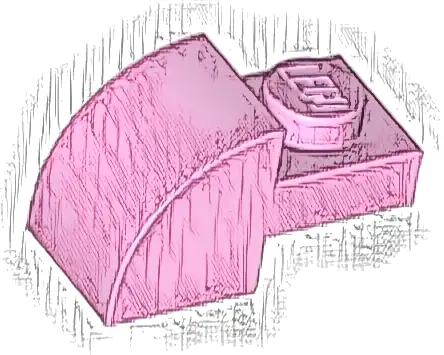 Slope, Curved 2 x 1 with Recessed Stud