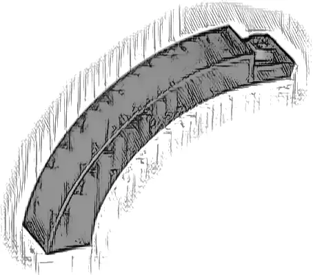 Arch 1 x 5 x 3 1/3 Curved Top