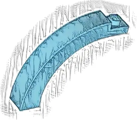 Arch 1 x 5 x 3 1/3 Curved Top