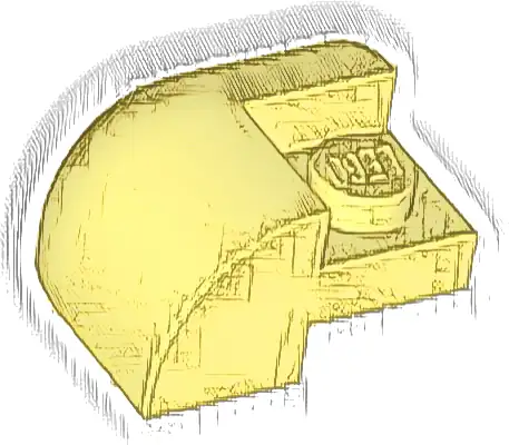 Slope, Curved 2 x 2 Corner Round with Recessed Stud