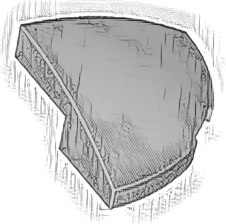 Slope, Curved 2 x 2 x 2/3 Corner Round