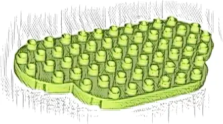 Duplo, Plate 12 x 6, Rounded Corners with 2 2 x 2 Corner Cutouts