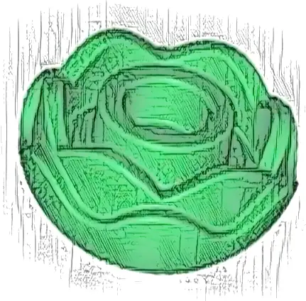 Plant Flower Round with 2 Layers (Peony Rose) with Open Stud and Small Pin Hole