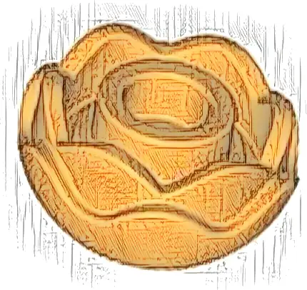 Plant Flower Round with 2 Layers (Peony Rose) with Open Stud and Small Pin Hole