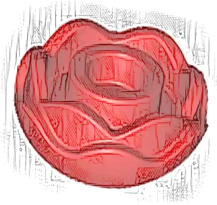 Plant Flower Round with 2 Layers (Peony Rose) with Open Stud and Small Pin Hole