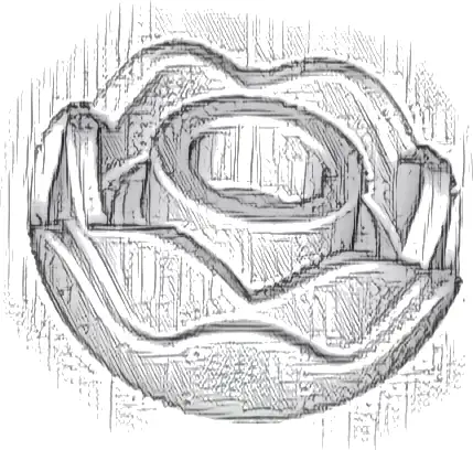 Plant Flower Round with 2 Layers (Peony Rose) with Open Stud and Small Pin Hole