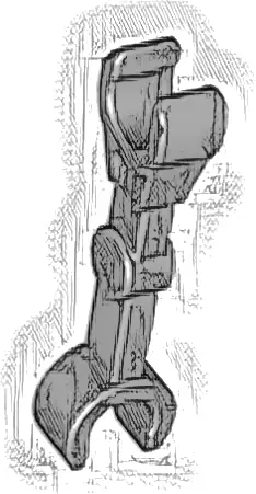 Arm Mechanical, Straight with Clips at 90 degrees (Vertical Grip)