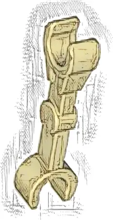 Arm Mechanical, Straight with Clips at 90 degrees (Vertical Grip)