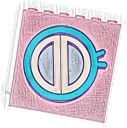 Panel 1 x 6 x 5 with Bright Light Blue, Dark Purple, Medium Azure and White Round Window Pattern Model Left Side