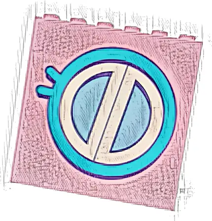 Panel 1 x 6 x 5 with Bright Light Blue, Dark Purple, Medium Azure and White Round Window Pattern Model Right Side