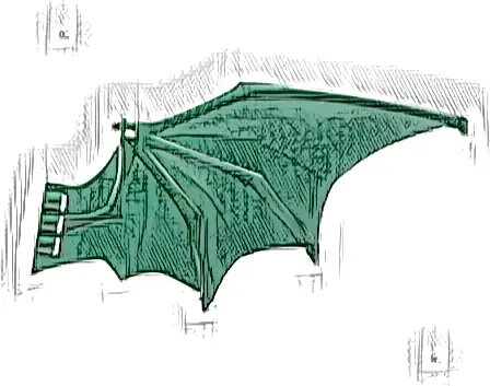 Dragon Wing 19 x 11 with Bar Handle and 3 Pin Holes