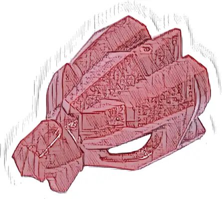 Minifigure, Headgear Helmet Dragon Upper Jaw with Bar Holes