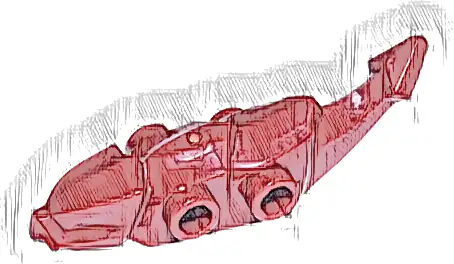 Dragon Critter Body with Studs on Sides