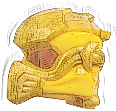 Minifigure, Headgear Ninjago Wrap Type 10 with Molded Pearl Gold Armor, Wraps and Knot Pattern