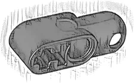 Technic, Steering Arm 3 x 1 with Tow Ball Socket Rounded, Chamfered