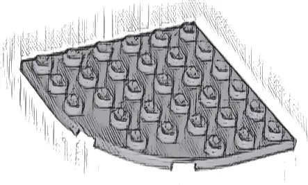 Plate, Round Corner 6 x 6