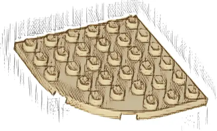 Plate, Round Corner 6 x 6