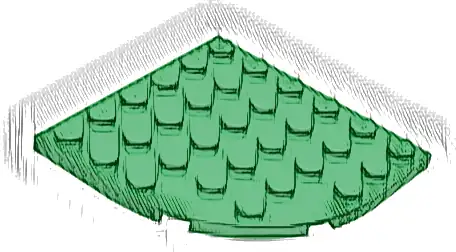 Plate, Round Corner 6 x 6