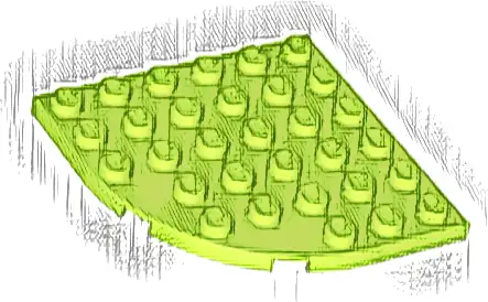 Plate, Round Corner 6 x 6