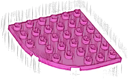 Plate, Round Corner 6 x 6