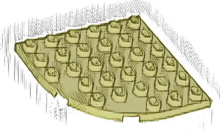 Plate, Round Corner 6 x 6