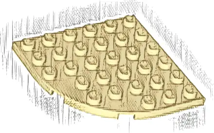 Plate, Round Corner 6 x 6