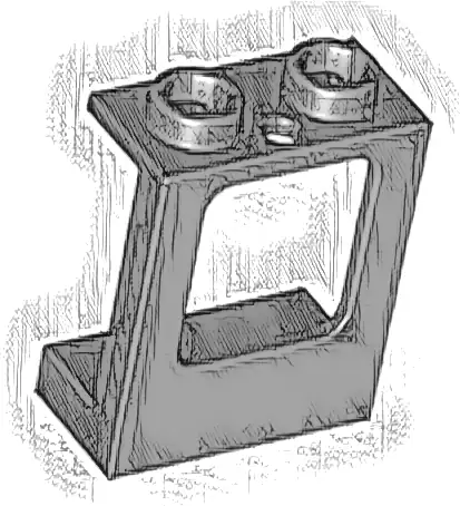 Window 1 x 2 x 2 Plane, Single Hole Top and Bottom for Glass