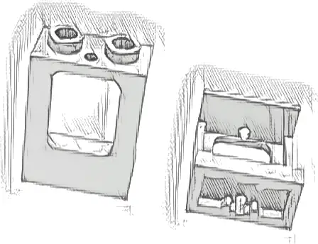Window 1 x 2 x 2 Plane, Single Hole Top and Bottom for Glass