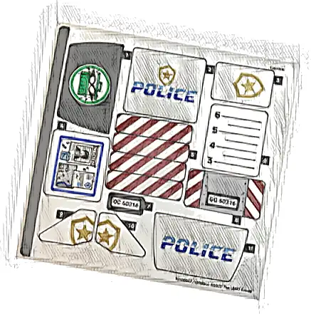 Sticker Sheet for Set 60316 - (10100007/6398844)