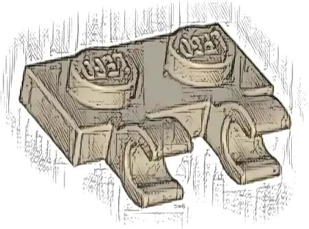 Plate, Modified 1 x 2 with 2 Open O Clips (Horizontal Grip)