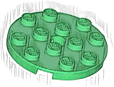 Plate, Round 4 x 4 with Hole