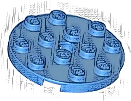 Plate, Round 4 x 4 with Hole