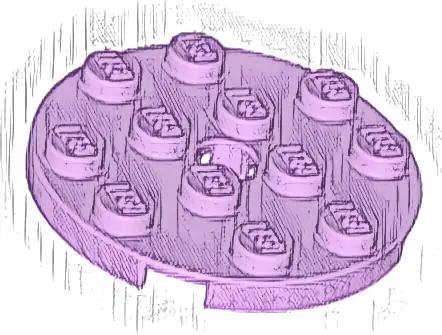Plate, Round 4 x 4 with Hole