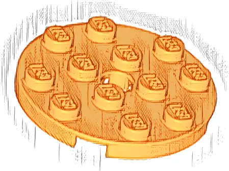 Plate, Round 4 x 4 with Hole
