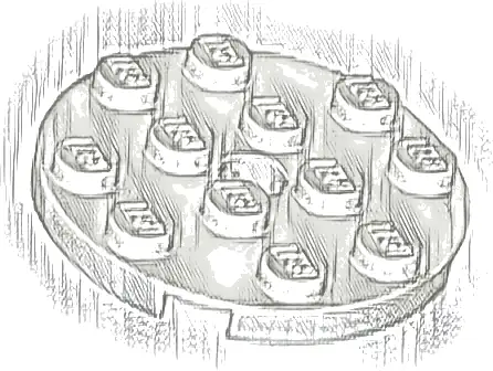 Plate, Round 4 x 4 with Hole