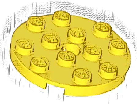 Plate, Round 4 x 4 with Hole