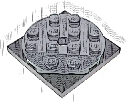 Turntable 4 x 4 x 2/3 with Black Square Base, Free-Spinning (60474 / 61485)