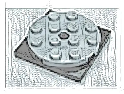 Turntable 4 x 4 x 2/3 with Black Square Base, Free-Spinning (60474 / 61485)