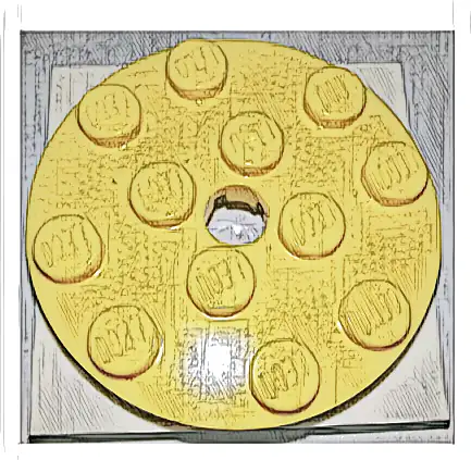 Turntable 4 x 4 x 2/3 with White Square Base, Free-Spinning (60474 / 61485)