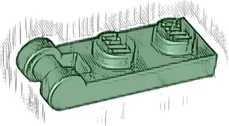 Plate, Modified 1 x 2 with Bar Handle on End