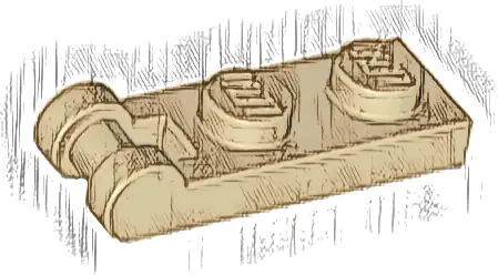 Plate, Modified 1 x 2 with Bar Handle on End
