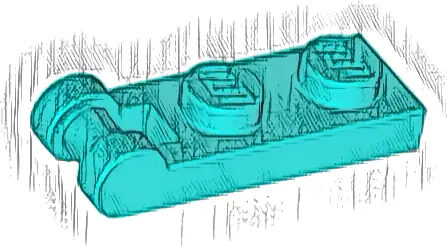 Plate, Modified 1 x 2 with Bar Handle on End