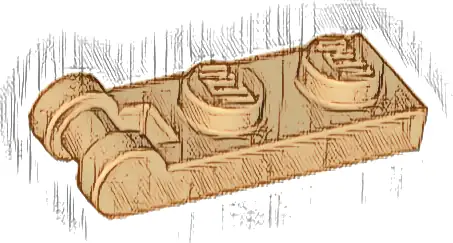 Plate, Modified 1 x 2 with Bar Handle on End
