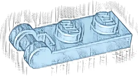 Plate, Modified 1 x 2 with Bar Handle on End